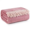 Decke Acryl Wohndecke 29 weiß 220x240 hellrosa altrosa