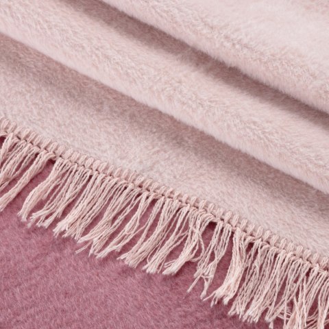 Decke Acryl Wohndecke 29 weiß 220x240 hellrosa altrosa