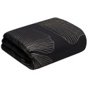 Elegante Decke mit Muster GINKO1 150x200 schwarz
