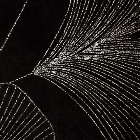 Elegante Decke mit Muster GINKO1 150x200 schwarz