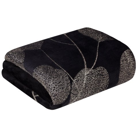 Elegante Decke mit Muster GINKO2 150x200 schwarz