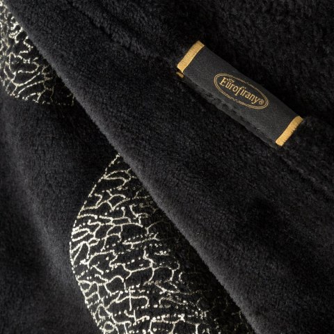 Elegante Decke mit Muster GINKO2 150x200 schwarz