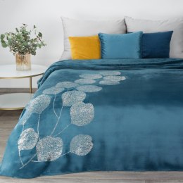 Elegante Decke mit Muster GINKO2 150x200 blau