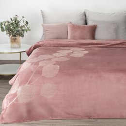 Elegante Decke mit Muster GINKO2 150x200 rosa