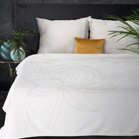 Decke LILI 1 150x200 weiß gold