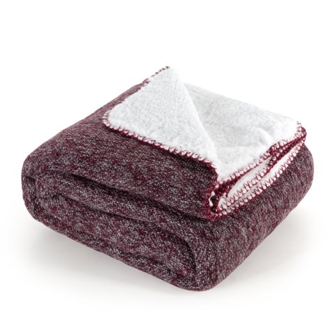 Decke PANDA dunkelrot weiß 150x200