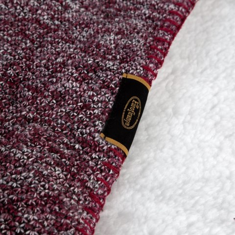 Decke PANDA dunkelrot weiß 150x200