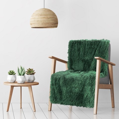 Flauschige Decke Tifany 1 70x160 dunkelgrün