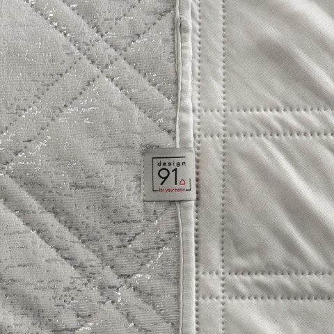 Glamouröse glänzende Tagesdecke 170X210 silber