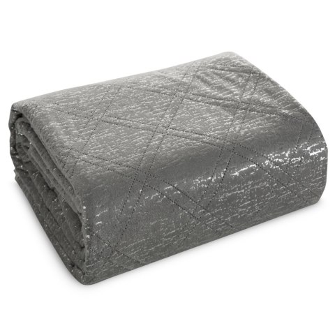 Glamouröse glänzende Tagesdecke 170X210 stahl