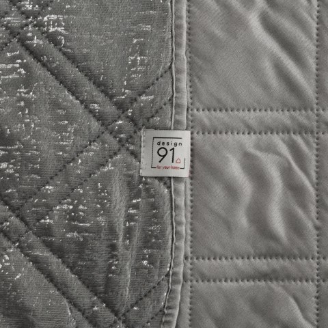 Glamouröse glänzende Tagesdecke 170X210 stahl