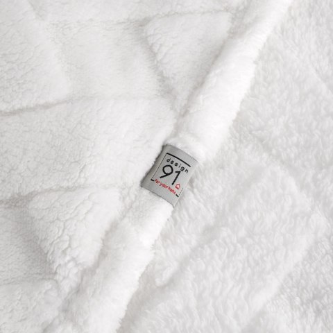 Kuschelweiche Decke CARO, moderne Steppung 150x200 weiß