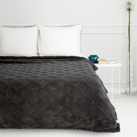 Kuschelweiche Decke CARO, moderne Steppung 150x200 stahl