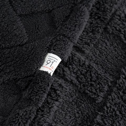 Kuschelweiche Decke CARO, moderne Steppung 170x210 schwarz