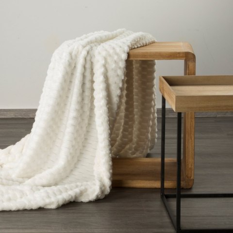 Kuscheldecke CINDY6 Karomustersteppung 150x200 weiß