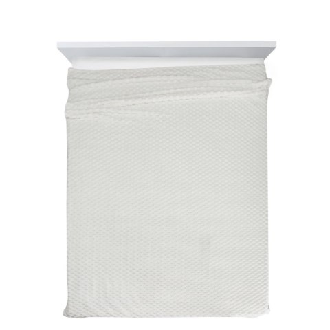 Kuscheldecke CINDY6 Karomustersteppung 170x210 weiß