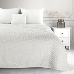 Kuscheldecke CINDY6 Karomustersteppung 170x210 weiß