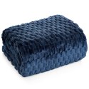 Kuscheldecke CINDY6 Karomustersteppung 170x210 dunkelblau