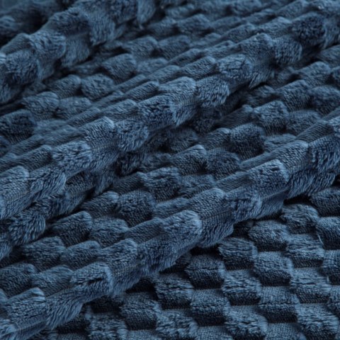 Kuscheldecke CINDY6 Karomustersteppung 170x210 dunkelblau