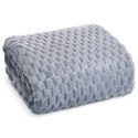 Kuscheldecke CINDY6 Karomustersteppung 200x220 silber