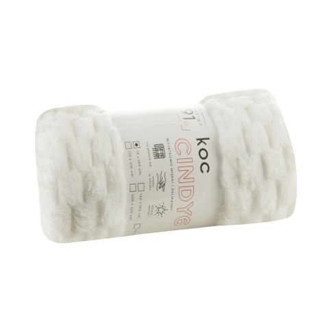 Kuscheldecke CINDY6 Karomustersteppung 70x160 weiß