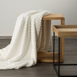 Kuscheldecke CINDY6 Karomustersteppung 70x160 weiß