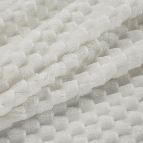 Kuscheldecke CINDY6 Karomustersteppung 70x160 weiß
