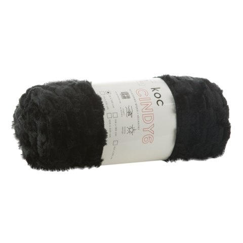 Kuscheldecke CINDY6 Karomustersteppung 70x160 schwarz