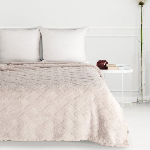 Kuschelweiche Decke CARO, moderne Steppung 150x200 beige