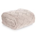 Kuschelweiche Decke CARO, moderne Steppung 150x200 beige