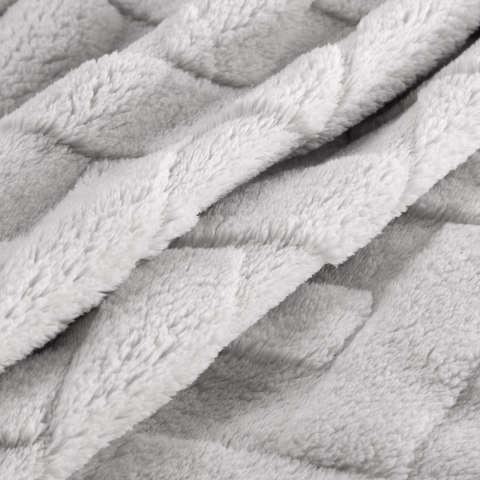 Kuschelweiche Decke CARO, moderne Steppung 170x210 sreb