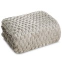 Kuscheldecke CINDY6 Karomustersteppung 200x220 beige