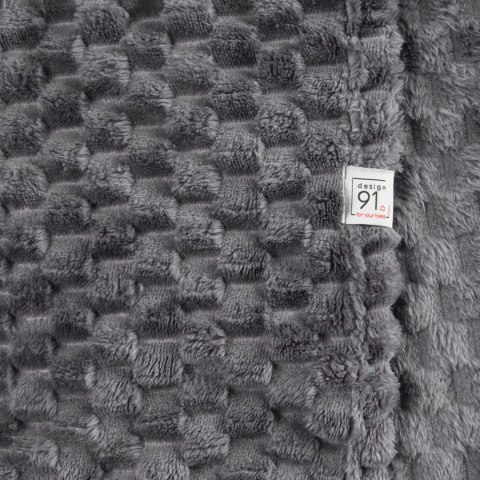 Kuscheldecke CINDY6 Karomustersteppung 70x160 dunkelgrau