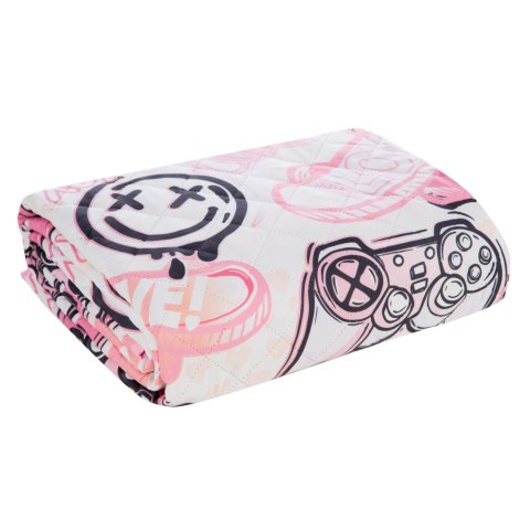 Kinderdecke KID 17 170x210 weiß rosa silber