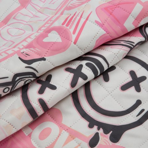 Kinderdecke KID 17 170x210 weiß rosa silber