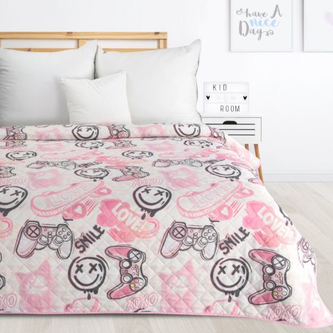 Kinderdecke KID 17 170x210 weiß rosa silber