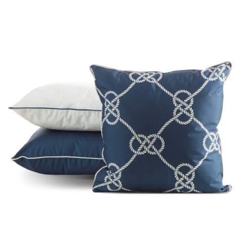 Kissenbezug Garten Wassefest Outdoor 15A 45X45 dunkelblau weiß