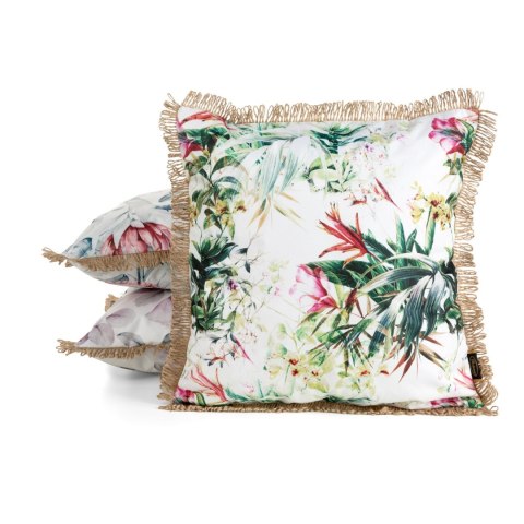 Kissenbezug Garten Wassefest Outdoor 31B 45X45 weiß grün