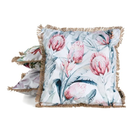 Kissenbezug Garten Wassefest Outdoor 32B 45X45 weiß blau