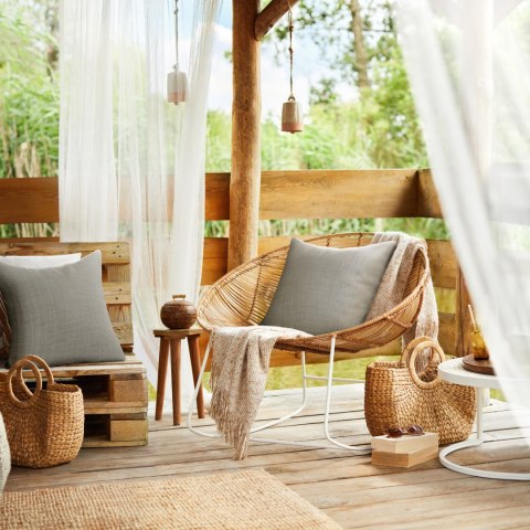 Kissenbezug Garten Wassefest Outdoor 3 beige 45x45