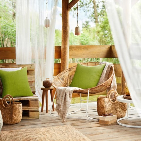 Kissenbezug Garten Wassefest Outdoor 3 hellgrün 45x45