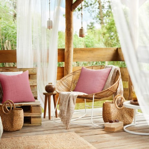 Kissenbezug Garten Wassefest Outdoor 3 rosa 45x45