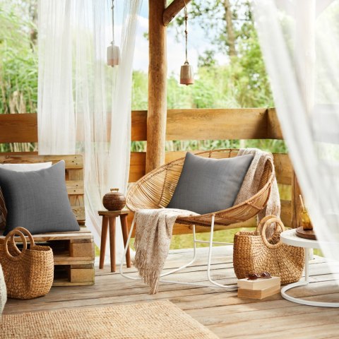 Kissenbezug Garten Wassefest Outdoor 3 stahl 45x45