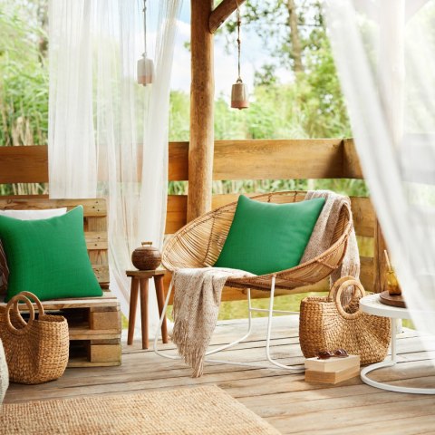 Kissenbezug Garten Wassefest Outdoor 3 grün 45x45