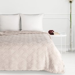 Kuschelweiche Decke CARO, moderne Steppung 70x160 beige