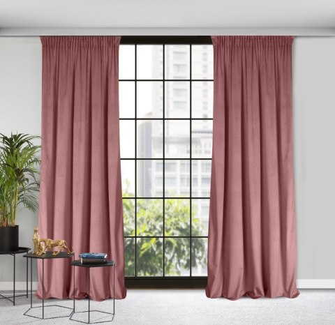 Samtvorhang ROSA dunkelrosa 135x300 Kräuselband