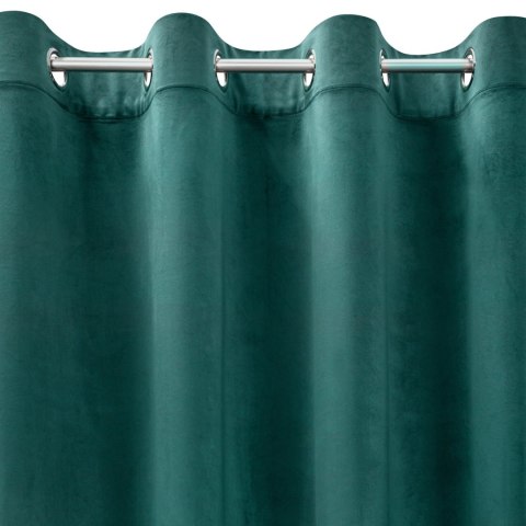 Samtvorhang ROSA dunkeltürkis 140x250 Ösen