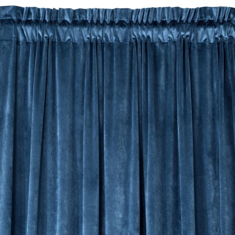 Samtvorhang ROSA blau 135x300 Kräuselband