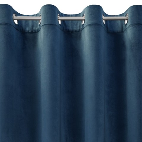 Samtvorhang ROSA blau 140x250 Ösen