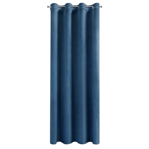 Samtvorhang ROSA blau 140x250 Ösen